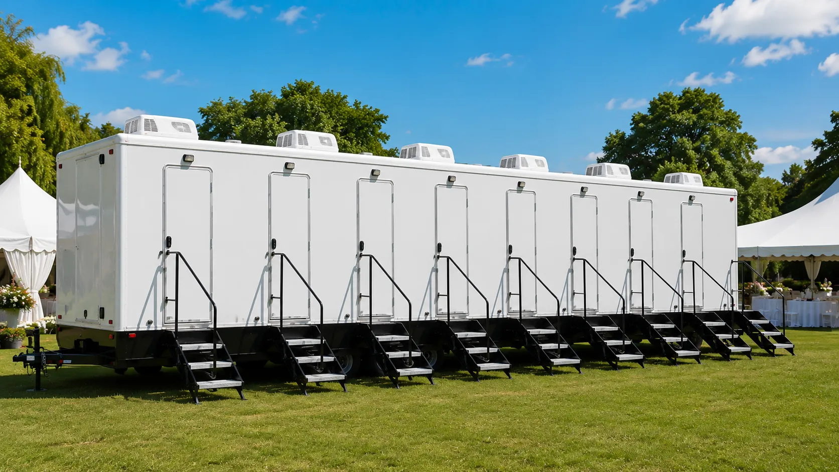 8 Stall Restroom Trailer in Pontiac, MI